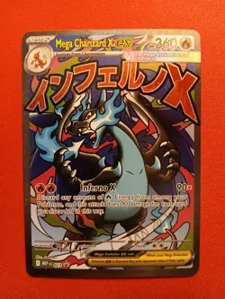 Pokemon Mega Charizard X ex 023 Me Mega Evolution Black Star Promo Holo - Image 1