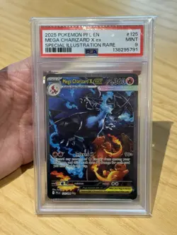 2025 Pokemon PFL EN Mega Charizard x EX SIR PSA 9 Mint #125 - Image 1