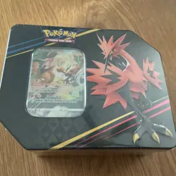 Pokemon TCG: Crown Zenith Tin Galarian Zapdos New - Factory Sealed 5 packs - Image 1