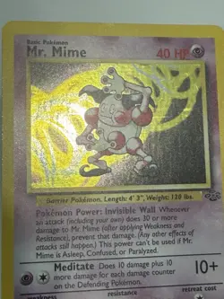 Pokemon TCG Mr. Mime Jungle 6/64 Holo Unlimited Holo Rare - Image 3