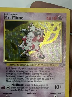 Pokemon TCG Mr. Mime Jungle 6/64 Holo Unlimited Holo Rare - Image 4