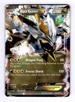 Black Kyurem EX Boundaries Crossed #101 (2012) Ultra Rare Holo NM Pokemon - Image 1