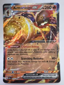Armarouge EX 027/182 Full Art NM/M Paradox Rift Pokemon Card - Image 1