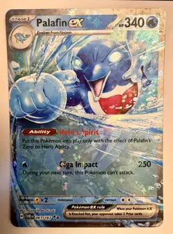 Palafin ex 061/167 Twilight Masquerade DOUBLE RARE Holo Pokemon Card NM - Image 1
