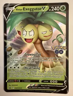 Alolan Exeggutor V SWSH225 SWSH: Sword & Shield Promo Cards Holo Pokemon - Image 1