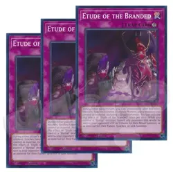 Yugioh - Etude of the Branded x 3 - 1st Edition NM - Plus Free Holo - Image 1