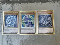 Blue-Eyes White Dragon + Dark Magician + Red-Eyes | MAGO Premium Gold | YuGiOh! - Image 1