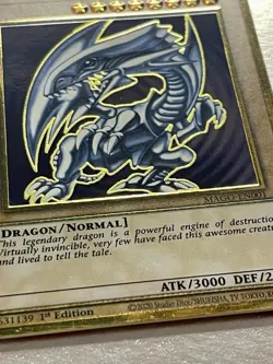 Blue-Eyes White Dragon | MAGO-EN001 | Premium Gold Rare | LP | 1st Ed | YuGiOh! - Image 2