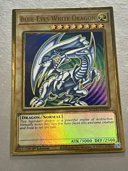 Blue-Eyes White Dragon | MAGO-EN001 | Premium Gold Rare | LP | 1st Ed | YuGiOh! - Image 3