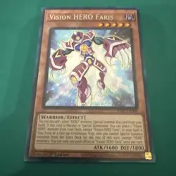 Yugioh Vision HERO Faris RA01-EN004 Secret Rare 1st Ed NM - Image 1