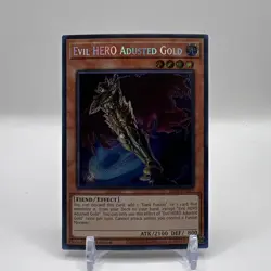 YuGiOh! - Evil HERO Adusted Gold RA04-EN029 Secret Rare 1st Edition Near Mint - Image 1