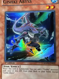 Gishki Abyss HA05-EN031 1st Edition LP Super Rare Yugioh Hidden Arsenal 5: - Image 2