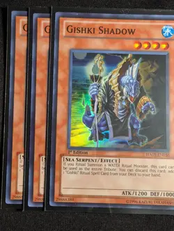Yugioh - 3x Gishki Shadow HA05-EN036 1st Edition Super Rare NM - Image 1
