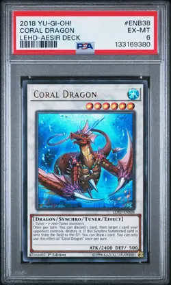 2018 YU-GI-OH! LEGEND HERO DECKS AESIR DECK-1ST EDITION CORAL DRAGON PSA 6 - Image 1