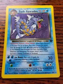 LP Dark Gyarados 8/82 Team Rocket Holo Rare Set Card Pokemon - Image 1