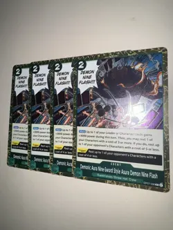 Demonic Aura Nine-Sword OP07-036 X4 Playset R One Piece Card Game TCG CCG - Image 3
