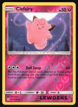Clefairy - 144/236 - Reverse Holo Uncommon - Cosmic Eclipse - Pokemon Card - Image 1