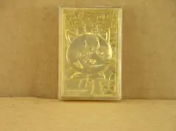 Vtg 99' Nintendo Jigglypuff 24k Gold Plated Metal Card #39 Pokemon Burger King - Image 1