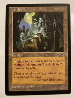 MTG Magic the Gathering Ancient Tomb Tempest Land Card- Never played - Image 1