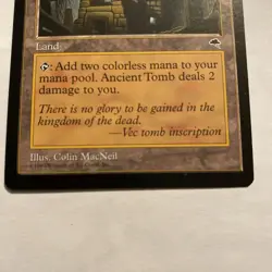 MTG Magic the Gathering Ancient Tomb Tempest Land Card- Never played - Image 3