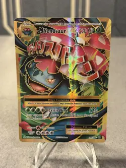 M Venusaur EX (Full Art) 100/108 Evolutions Holo Pokemon Card - Image 1