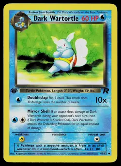 Pokemon Card - Dark Wartortle Team Rocket 46/82 Uncommon 1st Edition - Image 1