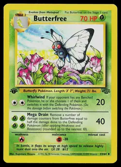 Pokemon Card - Butterfree Jungle 33/64 Uncommon 1st Edition - Image 1