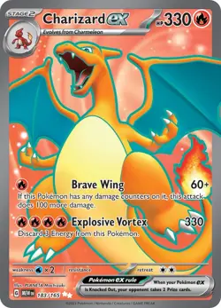 Charizard ex 183/165 Sv: Scarlet & Violet 151 Holo for sale online - Image 3