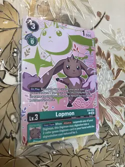 Sealed Digimon Lopmon Terriermon Henry Wong EX4-034 EX-032 EX-063 3 Cards Spring - Image 1