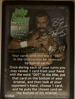 Jake The Snake Roberts Superstar Cards - Includes Finisher - WWF WWE Raw Deal - Image 1
