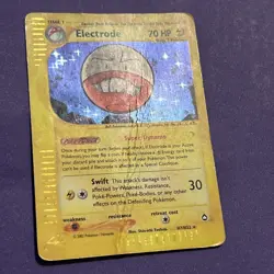 Pokemon Card Electrode Aquapolis Holo W Swirl Rare #H7 / H32 2002 E Series - Image 1