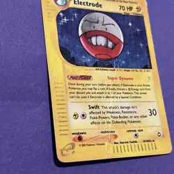 Pokemon Card Electrode Aquapolis Holo W Swirl Rare #H7 / H32 2002 E Series - Image 3