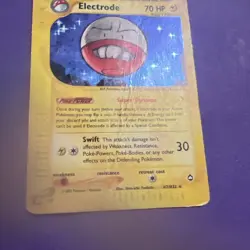 Pokemon Card Electrode Aquapolis Holo W Swirl Rare #H7 / H32 2002 E Series - Image 4