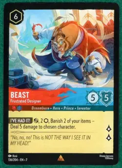 Beast - Frustrated Designer - Archazia's Island #136 - Disney Lorcana TCG Card - Image 1