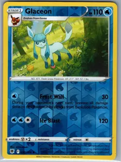 Glaceon 038/189 Reverse Holo SWSH10: Astral Radiance - Pokemon Card - NM - Image 1