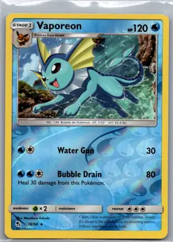 Vaporeon 18/68 Reverse Holo Hidden Fates - Pokemon Card - NM - Image 1