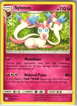 Sylveon 155/236 Non Holo SM - Cosmic Eclipse - Pokemon Card - NM - Image 1