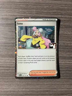 Iono Holo Pokemon Prize Pack Series 4 Promo Pokemon Card NM Play Stamp - Image 1