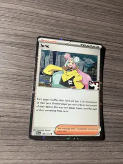 Iono Holo Pokemon Prize Pack Series 4 Promo Pokemon Card NM Play Stamp - Image 2