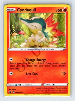 Cyndaquil - SWSH221 - Pokemon Sword & Shield Promo Ultra Rare Holo Card - Image 1