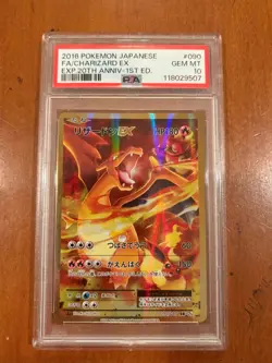 PSA 10 Charizard EX 090/087 SR 20th Anniversary CP6 Pokemon Card Japanese 2016 - Image 1