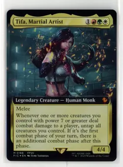 mtg FIC Tifa, Martial Artist #188 Extended Art FOIL - Image 1