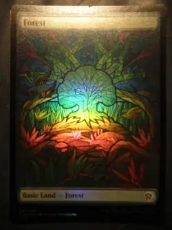 mtg magic forest foret 281 FOIL ENGLISH dominaria united stained glass - Image 1