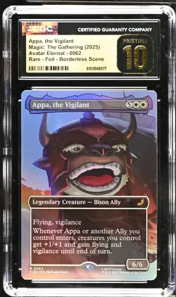 APPA, THE VIGILANT Avatar: The Last Airbender Foil Rare CGC Pristine 10 MTG - Image 1