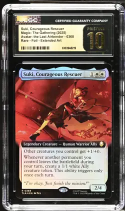 SUKI, COURAGEOUS RESCUER Avatar: TLA Extended Art Foil CGC Pristine 10 MTG - Image 1