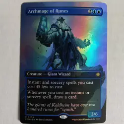 Archmage of Runes - Foil Borderless - NM - Foundations FDN - MTG - Image 1