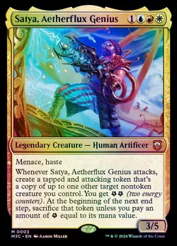 Satya, Aetherflux Genius Commander: Modern Horizons 3 NM MTG Foil - Image 1