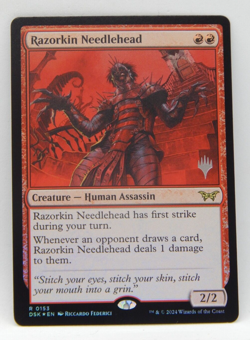 MTG - Duskmourn House of Horror Foil Promo 0153 - RAZORKIN NEEDLEHEAD - Image 1