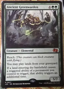 Ancient Greenwarden, Foundations Jumpstart, Regular,NM+, MTG, #627. - Image 1