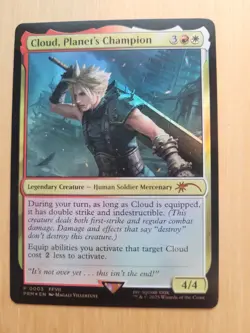 NM Foil Cloud, Planet's Champion (MTG Final Fantasy, Red White Mythic) - Image 1